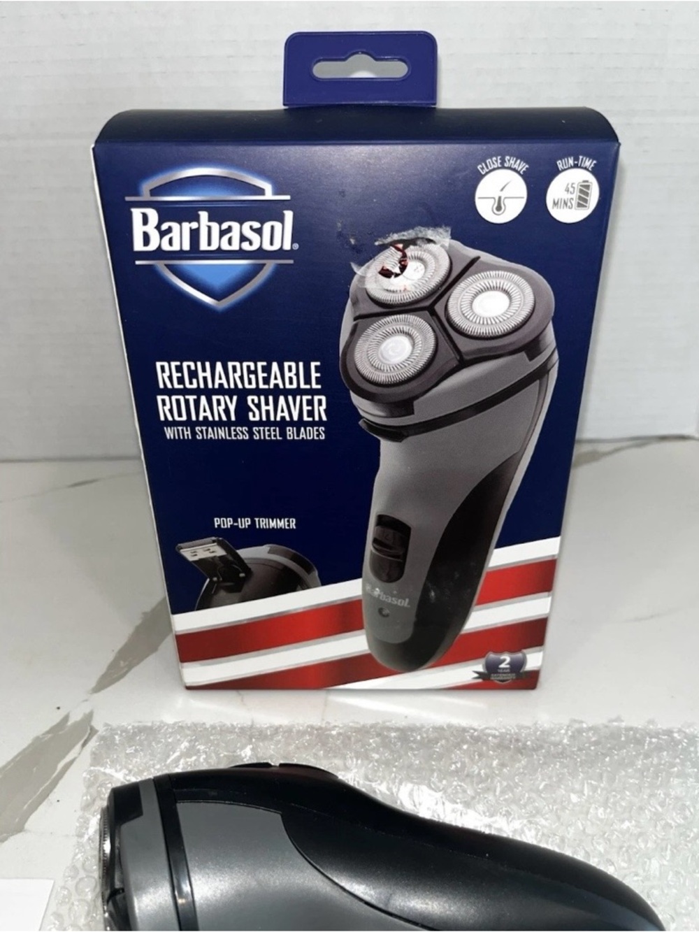 Barbasol : Rechargeable Electric Razor / Shaver with S.S. Blades